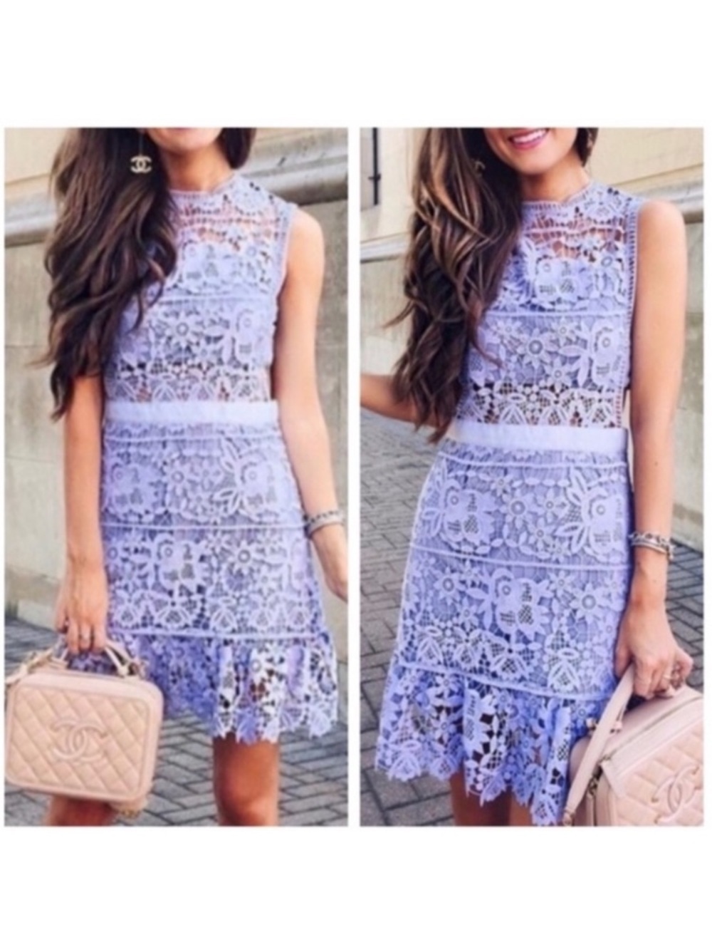 ROMEO & JULIET COUTURE LILAC LACE DRESS - Picture 3 of 13